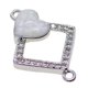 thumbnail image 5 of Collar con colgante de dije adorable y accesorios Platino + blanco, 5 of 6