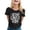 Black, variant on Women's Casual Printed Round Neck Short Sleeve T Shirt Top Womens Long Sleeve Layering Shirt Long Sleeve Layering T Womens Compression Cold Gear Shirt Short Sleeve Women Women Casual Short Sleeve
