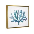 thumbnail image 3 of Stupell Industries Casual Blue Aquatic Coral Graphic Art Metallic Gold Floating Framed Canvas Print Wall Art, Design by Nina Muis Surface Design, 3 of 6