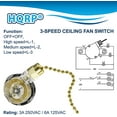 thumbnail image 4 of HQRP Kit Ceiling Fan Capacitor CBB61 4.5uf+6uf+8uf 5-Wire and 3-Speed Fan Switch, 4 of 7