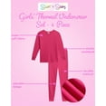 thumbnail image 2 of Sweet & Sassy Girls’ Thermal Underwear Set – 2 Piece Waffle Knit Top and Long Johns (2T-16), 2 of 7
