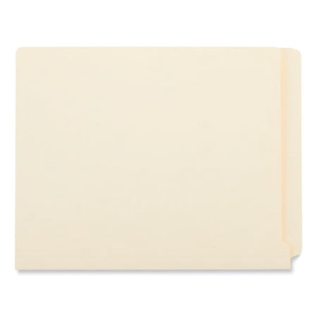 Universal UNV13300 Deluxe 9 in. Front Reinforced End Tab Folders - Letter Size, Manila (100/Box)