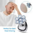 thumbnail image 5 of Men's Electric Bald Shaver Grooming Set Waterproof Cordless Multifunctional Wash Charging (Silver), 5 of 5