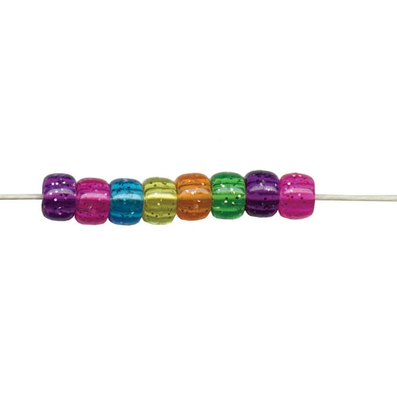 The Beadery Pony Beads 1lb-Jelly Sparkle