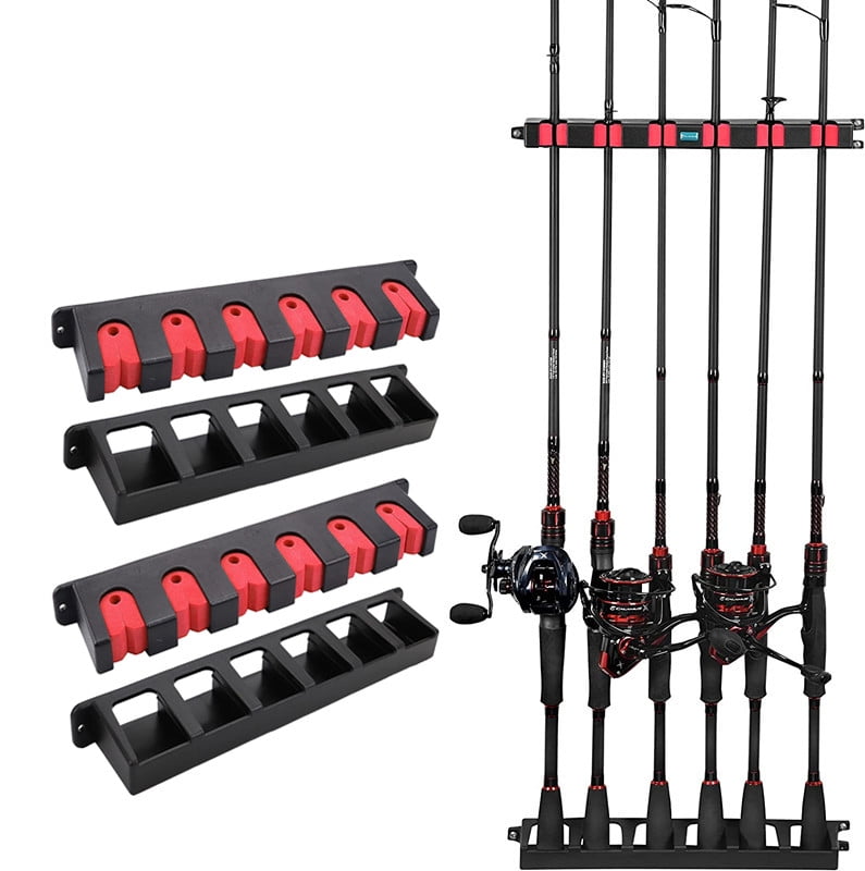 HEJULIK Vertical Fishing Rod Holder Wall Mounted Fishing Rod Rack
