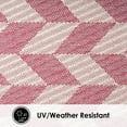 thumbnail image 6 of Nicole Miller New York Patio Country Calla Contemporary Herringbone Indoor/Outdoor Area Rug, Pink/Ivory , 6'6"x9'2", 6 of 9