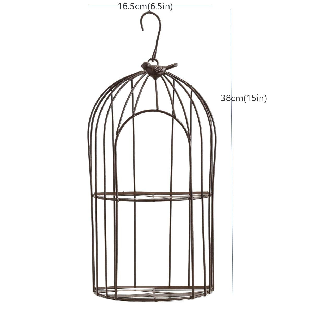 TJ Global 2-Plant Iron Birdcage Hanging Planter, Metal Wire Flower Pot Basket Wrought Iron Plant Stands for Plants, Flowers, Garden, Patio, Balcony Outdoor and Indoor Dcor - image 3 of 6
