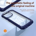 thumbnail image 5 of iPhone 13 Pro Max, Dteck Shockproof Rubber Armor Transparent PC Back Plating Alloy Case Hybrid Cover For iPhone 13 Pro Max,Blue, 5 of 9