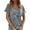 Grey, variant on Womens T Shirts Print Loose V Neck Short Sleeve Casual Tops Tee Shirt