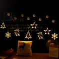 thumbnail image 1 of Morttic Christmas Lights 8 Pcs, Led Christmas Window Lights with Snowflake, Santa Claus, Deer and Christmas Tree Shape Fairy Lights for Holiday Christmas Decorations Warm White, 1 of 9
