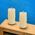 thumbnail image 2 of Set of Two Beige Flameless Pillar Candle, 2 of 3