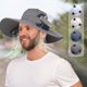 thumbnail image 1 of Sombrero de pesca al aire libre Solar Fan para hombre | Gorra de protección solar de ala ancha con ventiladores ajustables de 3 velocidades incorporados | Energía solar y USB recargable | Malla, 1 of 7