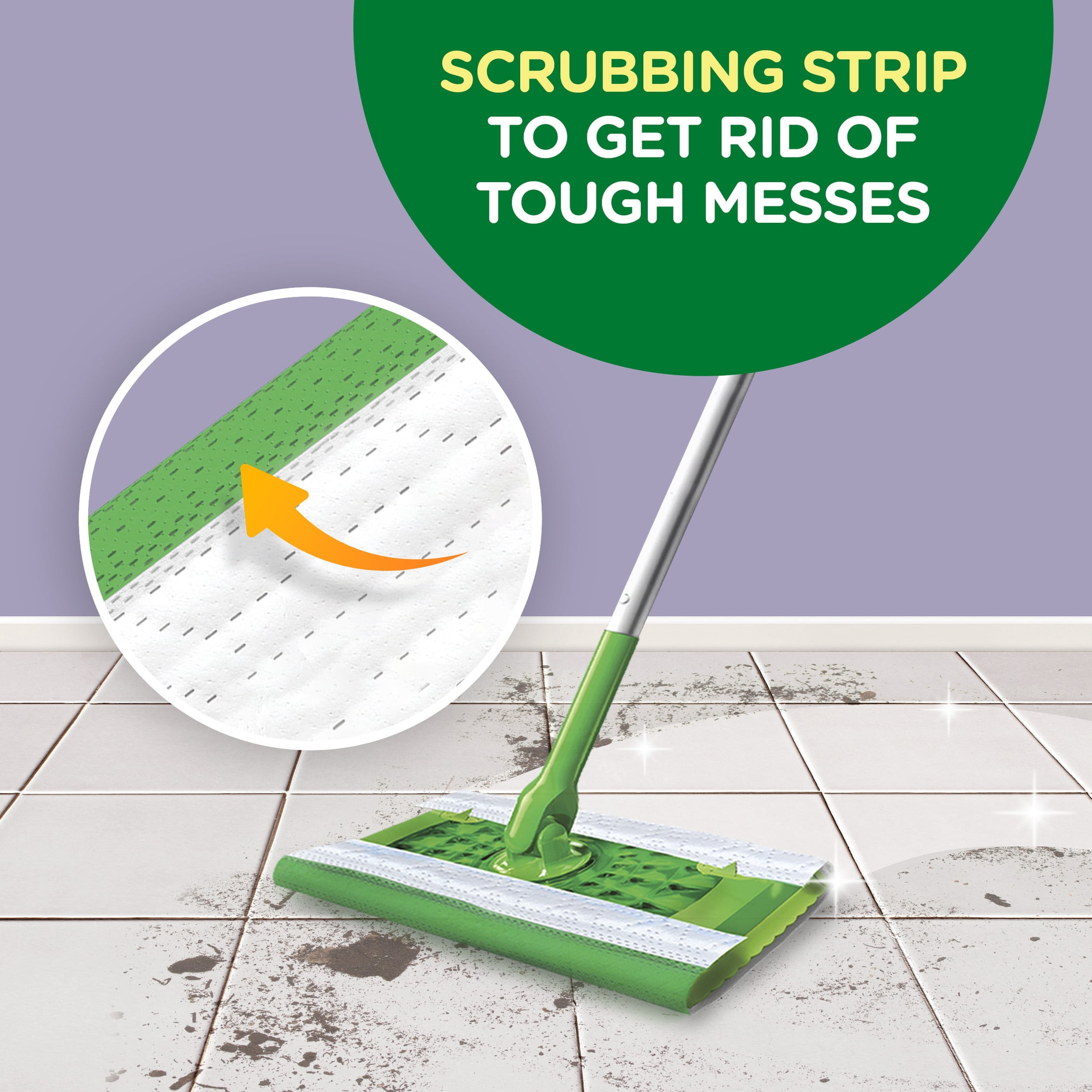 (3 pack) Swiffer Mop & Go Wet Refills, Gain, 12 Count