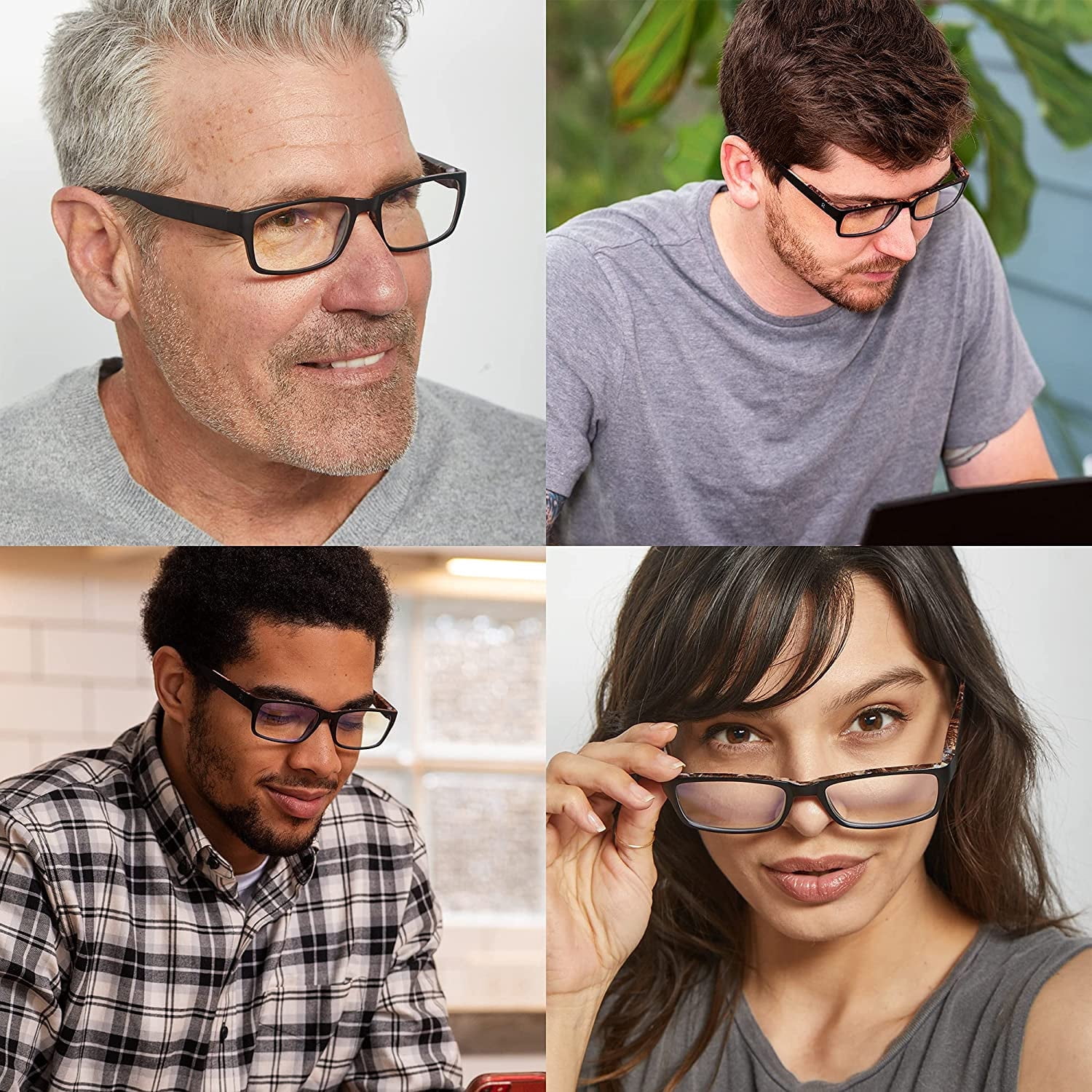Readerest Blue Light Blocking Reading Glasses Blackcamo 225 Magnification