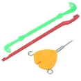 thumbnail image 4 of Bait Needle Knot Puller, ABS+Stainless Steel Orange+Red+Green Practical Bait Knot Puller Set  for Fishing Box Fish Lover for Fishing Line Hook Knotting, 4 of 8