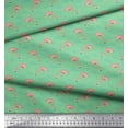 thumbnail image 3 of Soimoi Green Velvet Fabric Flamingo Bird Print Sewing Fabric Yard 58 Inch Wide, 3 of 3