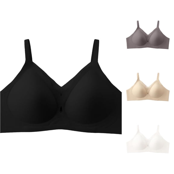 Afdoent Bras for Women Push Up Full Coverage Bra Wirefree Seamless Comfort Fit Breathable Everyday Bra