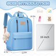 thumbnail image 2 of Mochila GAXOS, bonita para la escuela, estética, monedero azul para mujer, 2 of 6