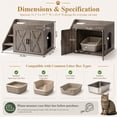 thumbnail image 6 of Cat Litter Box Enclosure, 32" Hidden Litter Box Furniture with Pet Stairs , Cat Washroom with Large Interior, Farmhouse Indoor Litter Box Cabinet, Grey, 6 of 10
