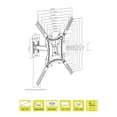 thumbnail image 3 of Soporte TV TKA KA-SM18055E Vesa Max 400x400 -25kg 26-55'' Negro, 3 of 7