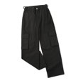 thumbnail image 1 of POGLIP Pantalon Cargo Noir à Rabat à Jambe Large pour Femmes, 1 of 6