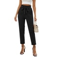 thumbnail image 2 of YuXingFu Womens Summer Pants for Women Loose Dress Pants High Full - Pocket Casual Black S, 2 of 7