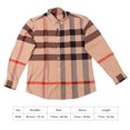 thumbnail image 2 of Camisa de manga larga a cuadros con botones, transpirable, ajuste regular, camisa de negocios con bolsillo frontal para hombre, color beige a cuadros XXXL-1 pieza Sailing, 2 of 10