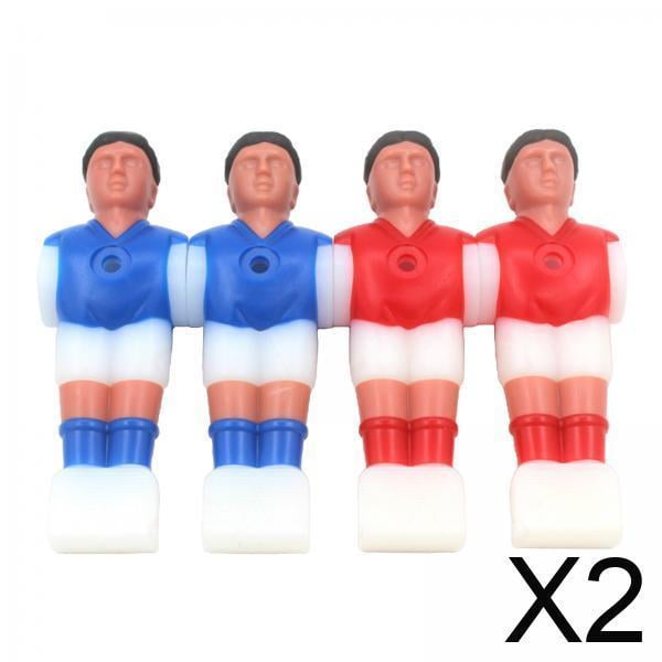 2x4x Foosball Men Soccer Table Guys Accesorio De Fútbol 2 Rojo 2 Azul