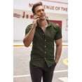 thumbnail image 5 of COOFANDY Men's Dress Shirts Slim Fit Wrinkle-Free Short Sleeve Casual Button Down Shirt, 5 of 7