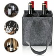 thumbnail image 2 of Portador universal de botellas de vino Naiovety fieltro duradero Negro 4 ranuras, 2 of 6