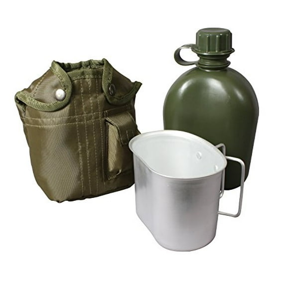 Rothco 3 Piece 1 Quart Canteen Kit With Cover & Aluminum Cup