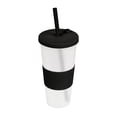 thumbnail image 1 of Vaso plástico de doble pared con acabado frosty, manga de silicón negro 10 x 20.5, 1 of 2