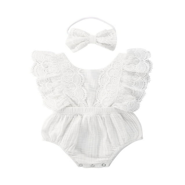 Bébé Enfant en Bas Âge Fille Soeur Correspondant à la Dentelle Romper / Robe