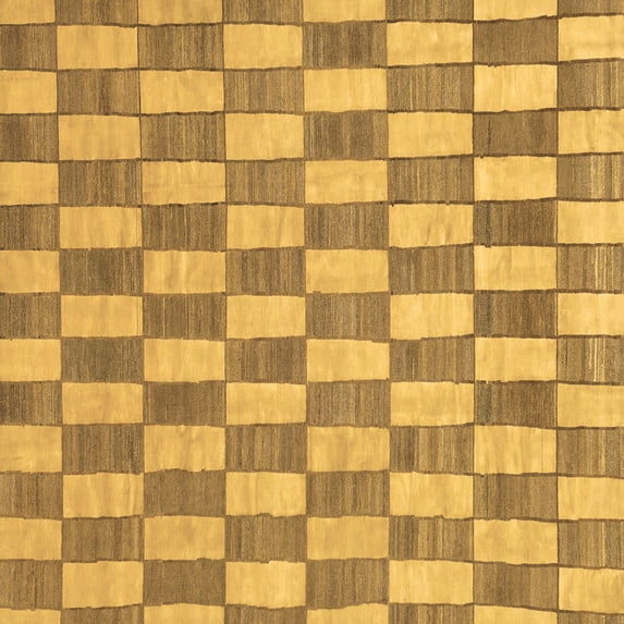 Ahgly Company Indoor Square Abstract Brown Modern Area Rugs, 3' Square