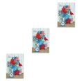 thumbnail image 4 of Injueey Pintura de diamantes de Navidad cuadros de diamantes de imitación decoración de pared de Año Nuevo dibujos animados de Papá Noel Tipo 9 3piezas, 4 of 6