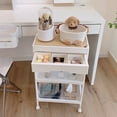 thumbnail image 4 of Utility Cart Rolling Cart, Large Capacity, Strong Construction, Utility Cart For Beauty Salon, Dormitory, and Office, 4 of 5