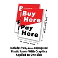 thumbnail image 2 of Buy Here Pay Here (24" X 36") 4mm Corrugated Plastic Panel, Graphics Applied To 1 Side (Pk of 2), 2 of 4