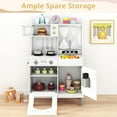 thumbnail image 5 of INFANS Kids Kitchen, Wooden Pretend Playset with Adjustable Heights Realistic Sounds Ice Maker Microwave Oven, Toddler Cooking Toy Gift for Boys Girls Aged 3+, 5 of 10