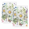 thumbnail image 2 of Spring Daisy Leaves Kitchen Towels Set of 2, Farmhouse Watercolor Flowers Butterfly Absorbent Dish Towels for Kitchen, Microfiber Hand Towel, Quick Drying Tea Towel for Cleaning Decorative Dishcloths, 2 of 7