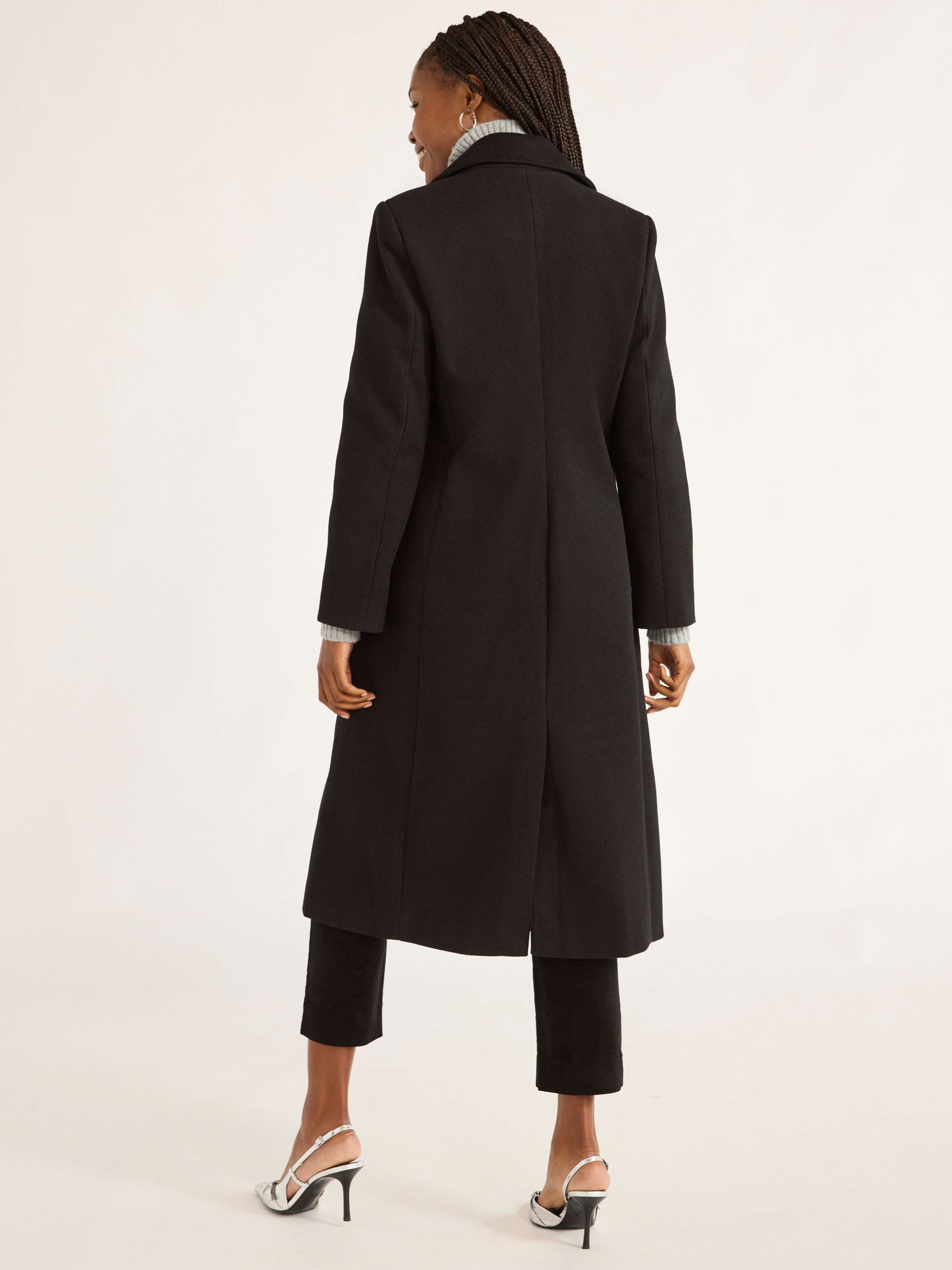 Assembly women's Faux Wool Long Coat XS-XXXL Sizes - Walmart.com