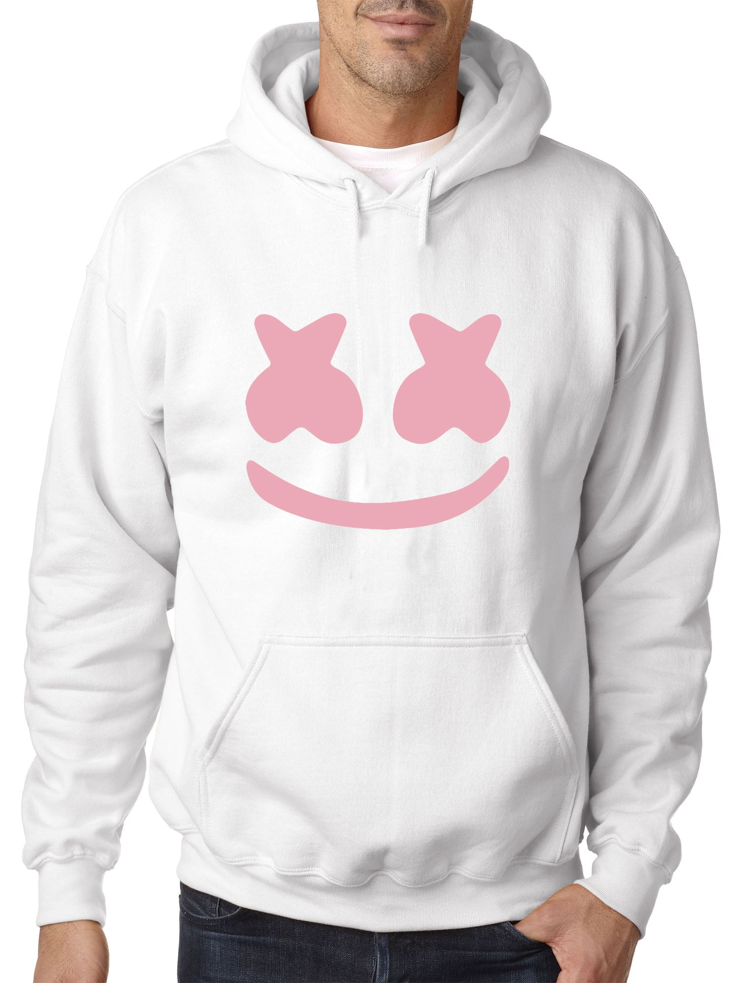 Trendy USA Trendy USA 1125 Adult Hoodie Marshmello DJ Smiley Face