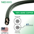 thumbnail image 2 of NATIONAL Wire&Cable 14/2 Low Voltage Landscape Lighting Wire - Made in USA - 14-Gauge 2-Conductor - 200 Feet, 2 of 4