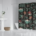 thumbnail image 2 of 72x72 Christmas Shower Curtain: Merry Xmas Holiday Backdrop with Snowflakes & Pine Trees - Waterproof Washable & Decorative Bathroom Curtain Set with 12 Hooks, 2 of 5