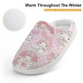 thumbnail image 4 of Kids Slippers Kuromi And My Melody House Slippers Warm Soft Plush Slipper Anti-Slip Winter Fluffy House Shoes for Boys Girls, 4 of 7