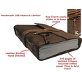 thumbnail image 2 of LEATHER JOURNAL - Handmade Antique Writing Notebook- Daily notepad, art sketchbook or travel diary for men & women, 2 of 2