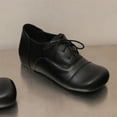 thumbnail image 4 of Chaussures de Marche Femme à Blocs de Couleur Bout Rond Plates à Lacets, 4 of 7