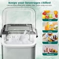 thumbnail image 6 of Bullet Ice Maker, 33 lbs/24H Counter Top Ice Maker, Portable Pellet with Self-Cleaning, 9 Cubes in 7-8 Mins, Ice Maker for Home, Office, Kitchen, RV, 6 of 9