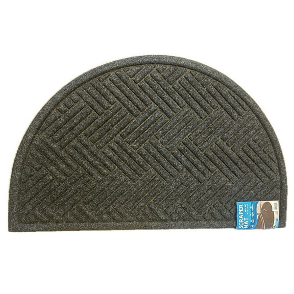 Apache Mills Heavy Duty Half Round Scraper Mat, 24 x 39 inches