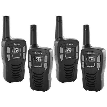 NEW! (4) Cobra CX112 16 Mile 22 Channel FRS/GMRS Walkie Talkie Two-Way