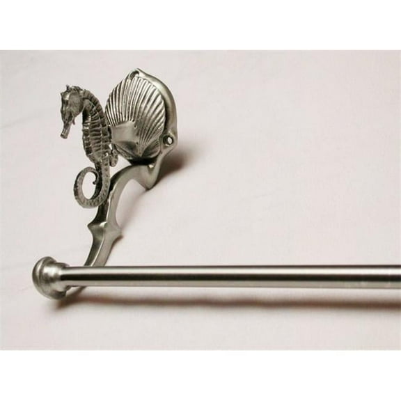 DArtefax DHTB3-SA Sea Horse Towel Bar- Satin - 24 in. L